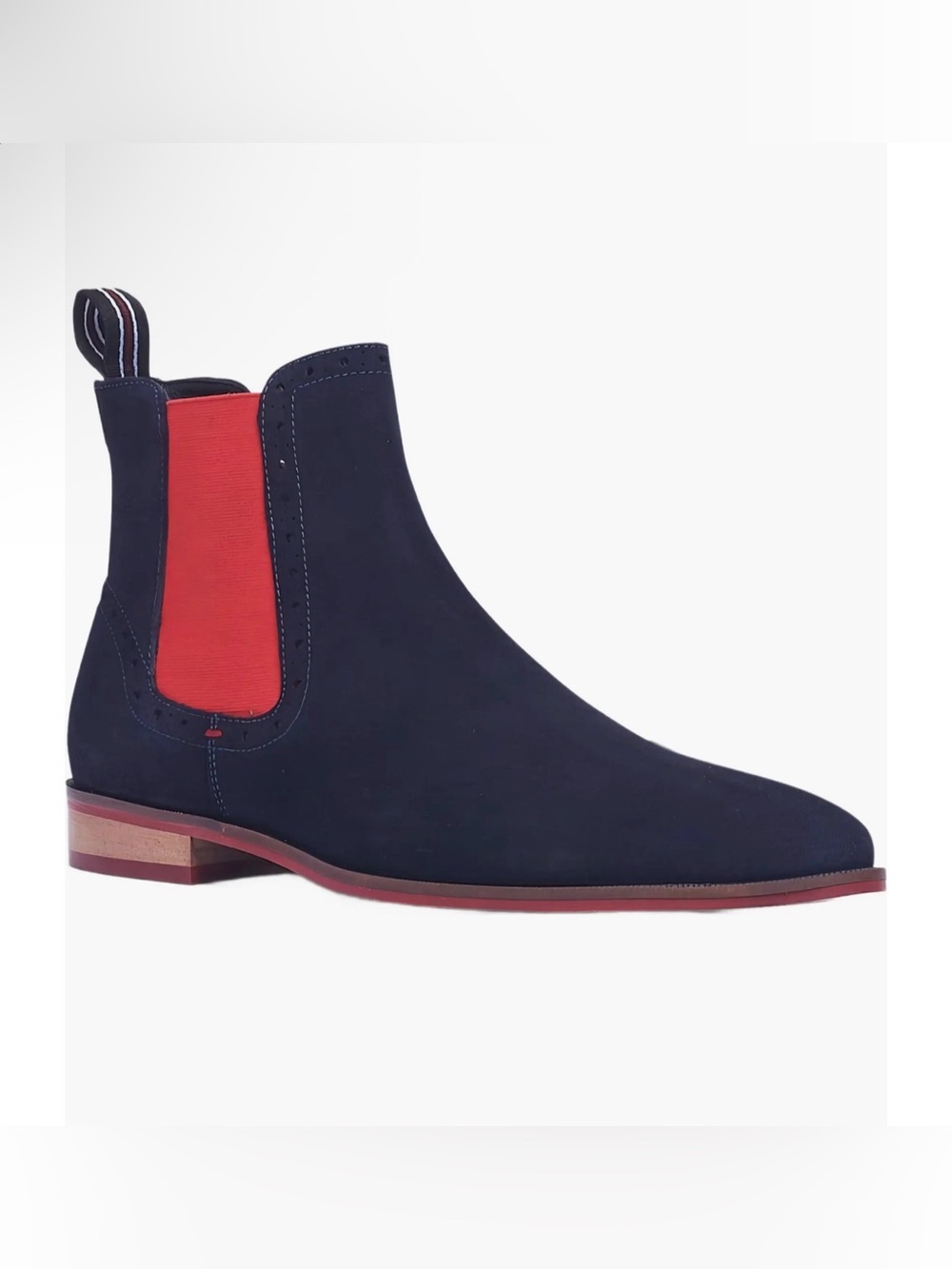 Carlos Santana Men’s Mantra Chelsea Suede Chukka Boots | Deep Blue | Sz. 10 NWB - Picture 4 of 7